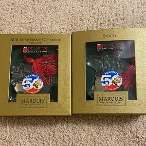 Waterford Crystal Peanuts 50th Ornaments